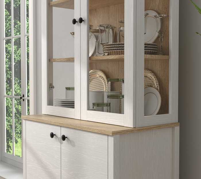 Hanah Home FRN-20070 Estantería de Madera y Blanco Hanah Home FRN-20070 Estantería de Madera y Blanco